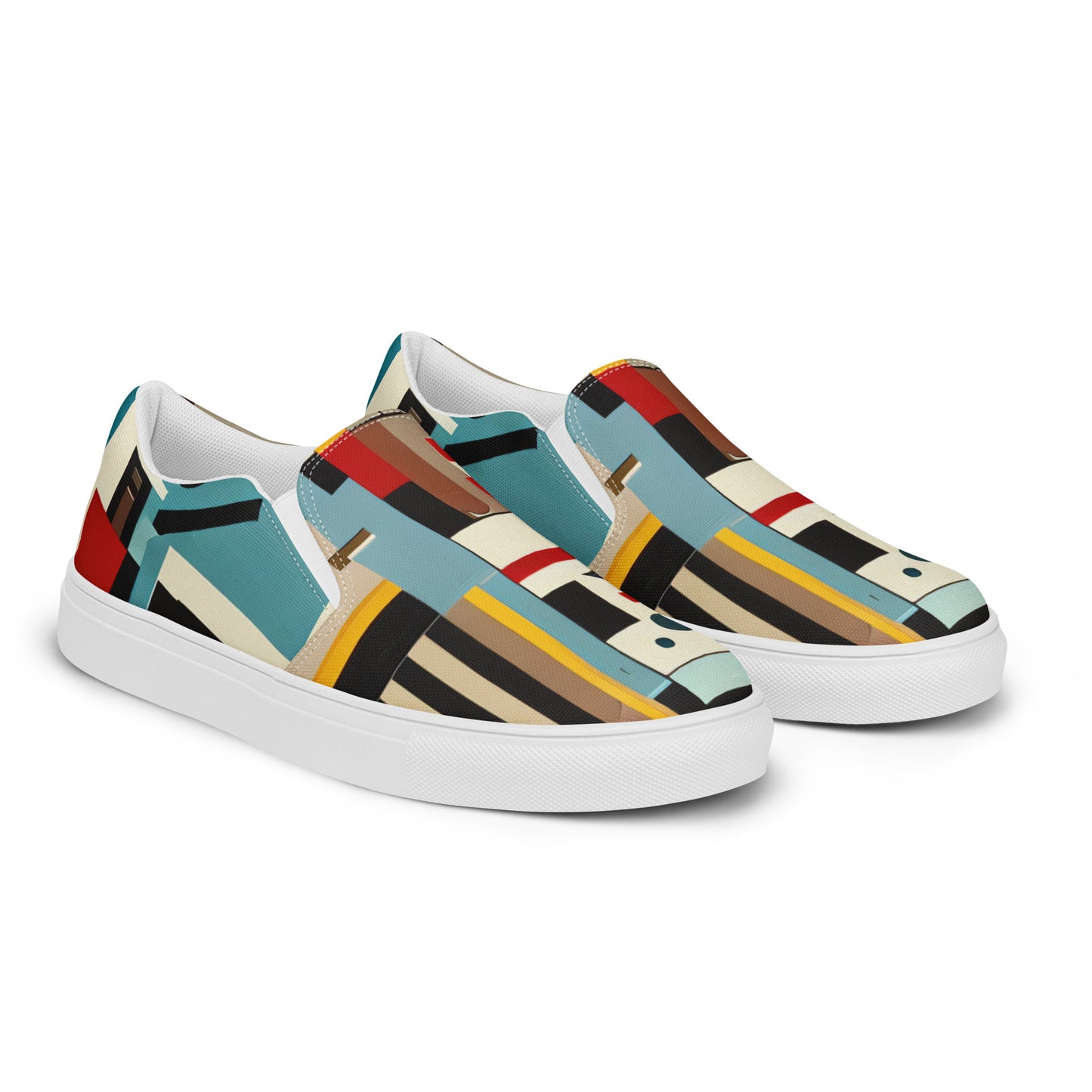 DMV 0413 Abstract Art Women’s slip-on canvas shoes