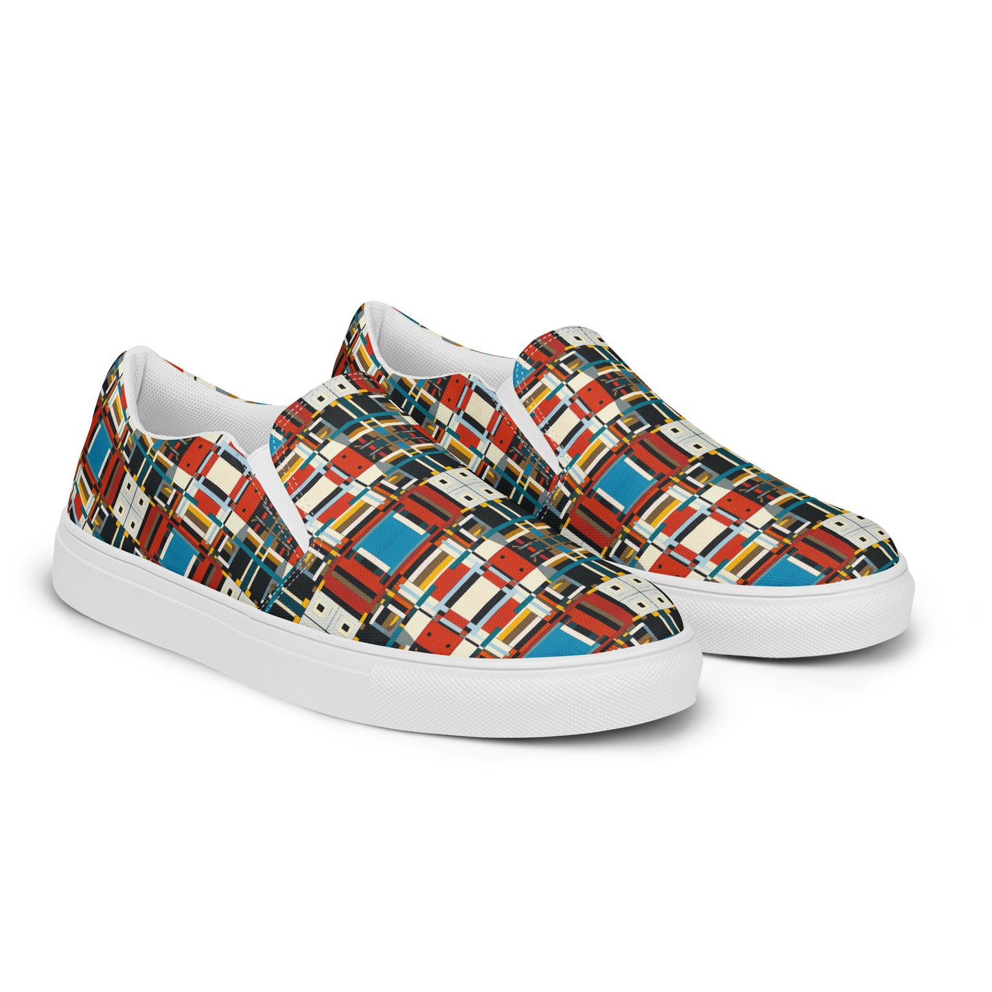 DMV 0410 Geo Boho Women’s slip-on canvas shoes