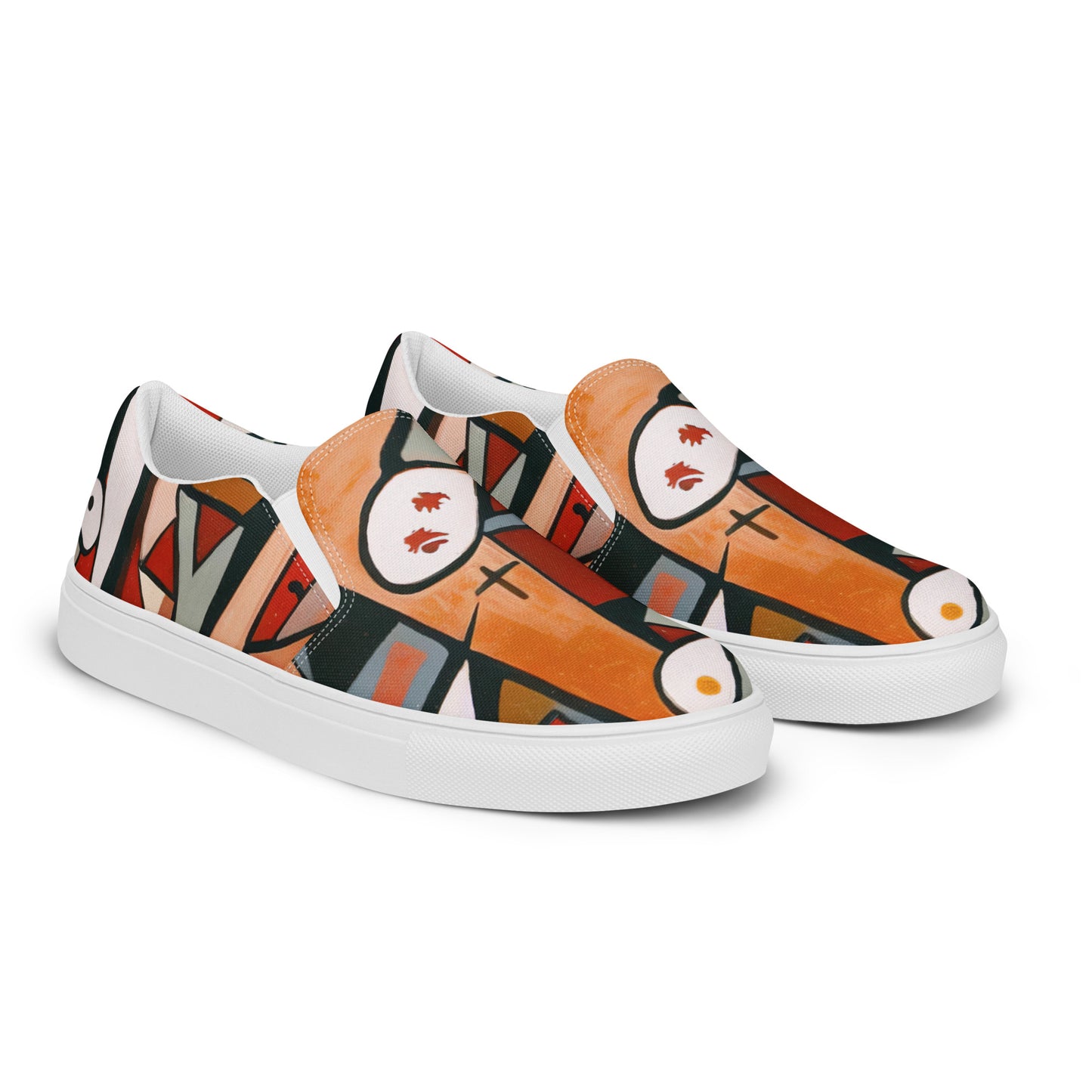 DMV 0522 Retro Art Women’s slip-on canvas shoes