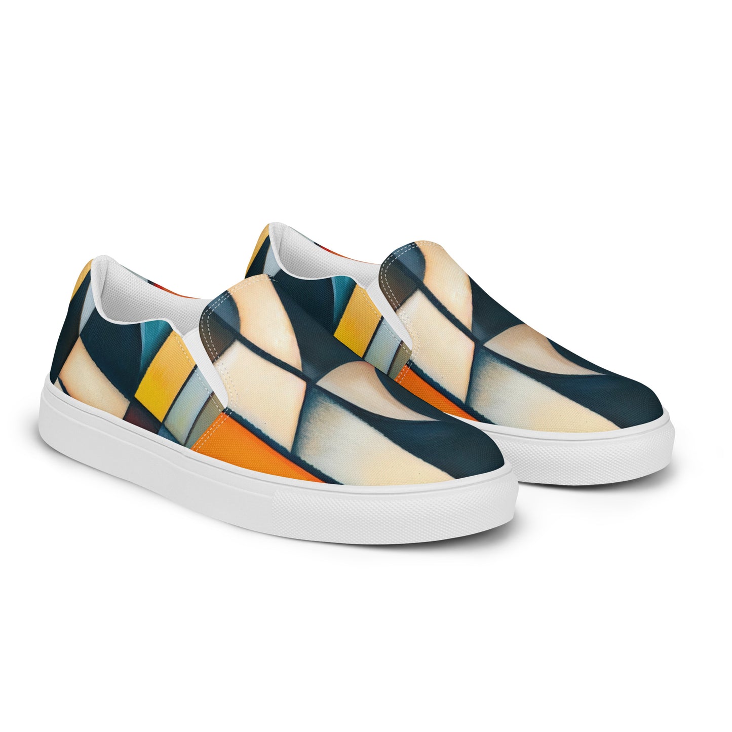 DMV 0433 Abstract Art Women’s slip-on canvas shoes