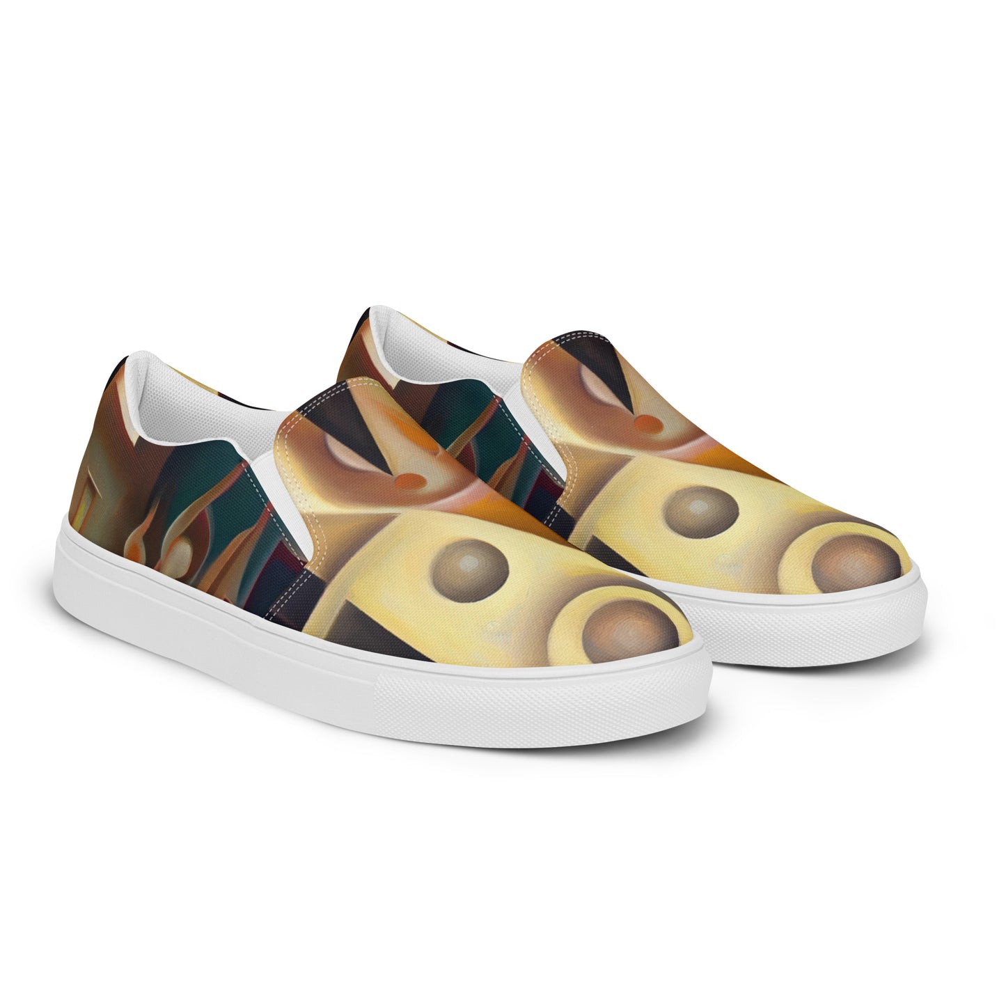 DMV 0441 Retro Art Women’s slip-on canvas shoes