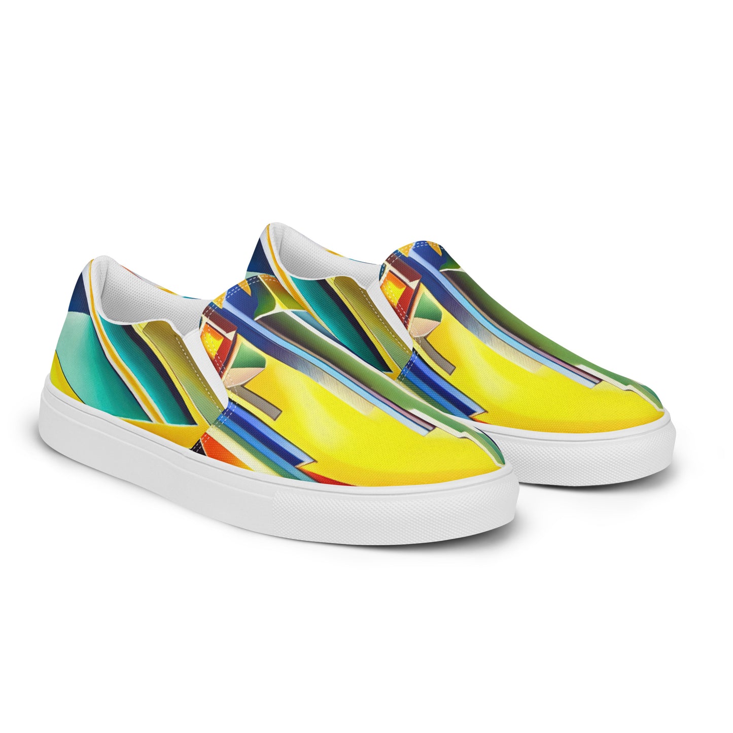 DMV 1030 Retro Art Women’s slip-on canvas shoes